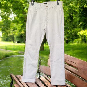 LEE WOMEN’S WHITE SLIM STRAIGHT JEANS - SIZE 14 M